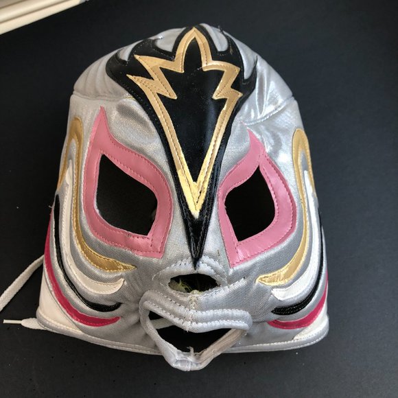 Vintage Luchador/Lucha Libre WWE Wrestling Mask Lightning Rainbow Athletic - Picture 1 of 13